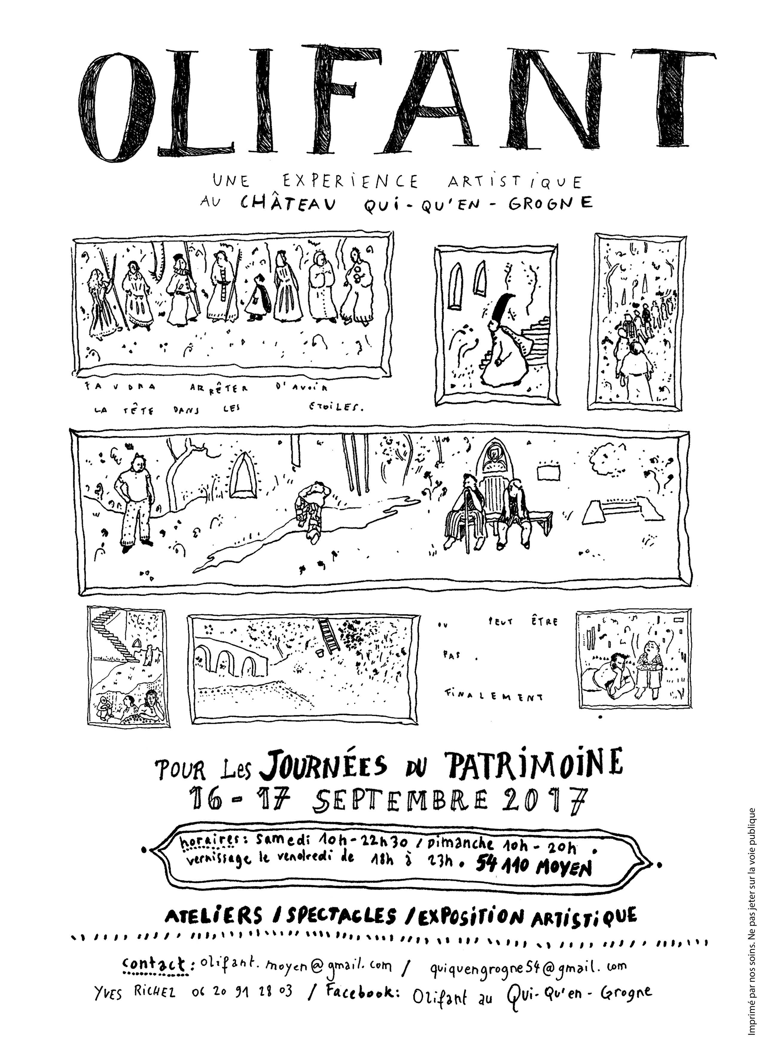 Affiche de l'expérience artistique Olifant, 2017