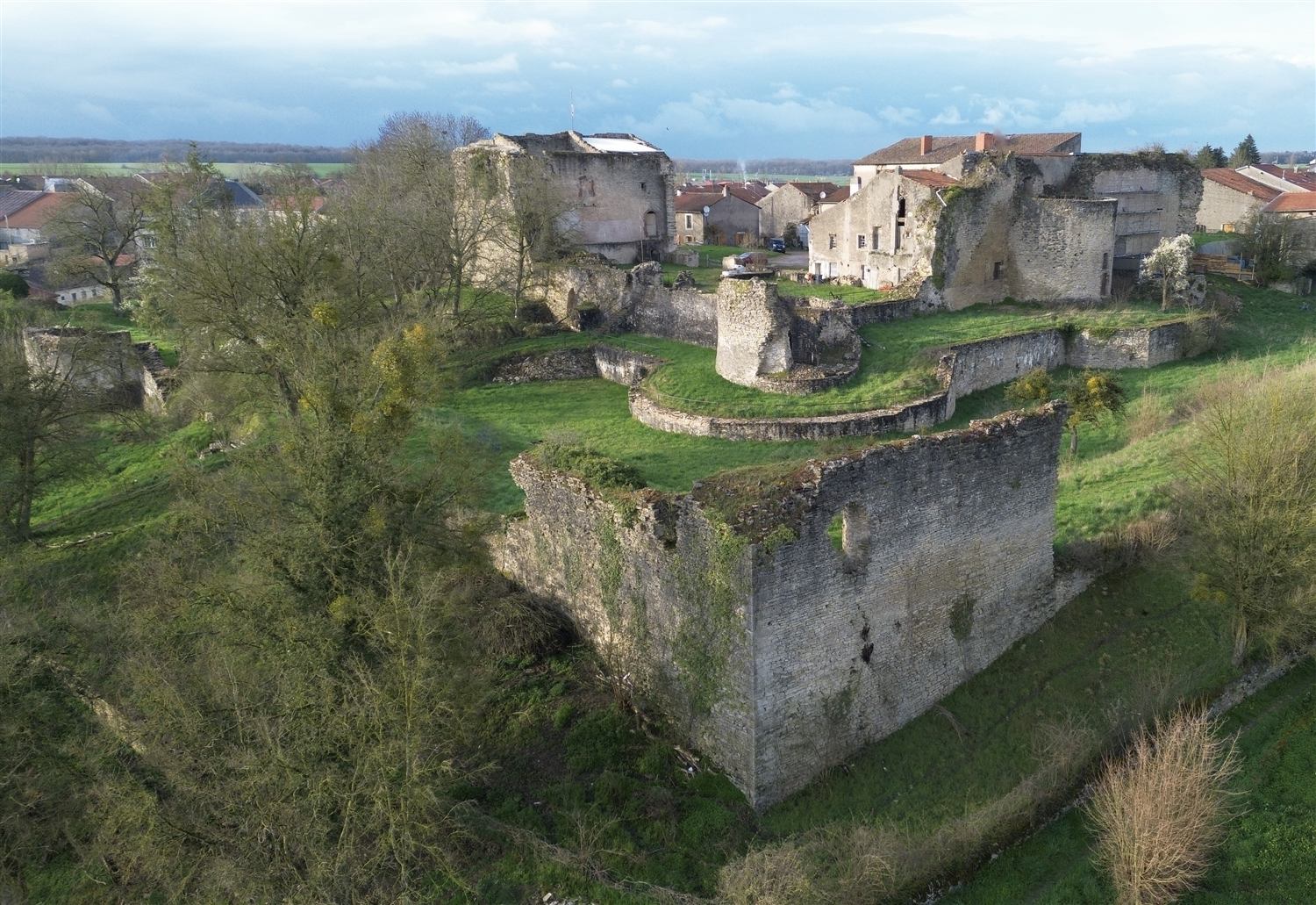 Vue aérienne du château