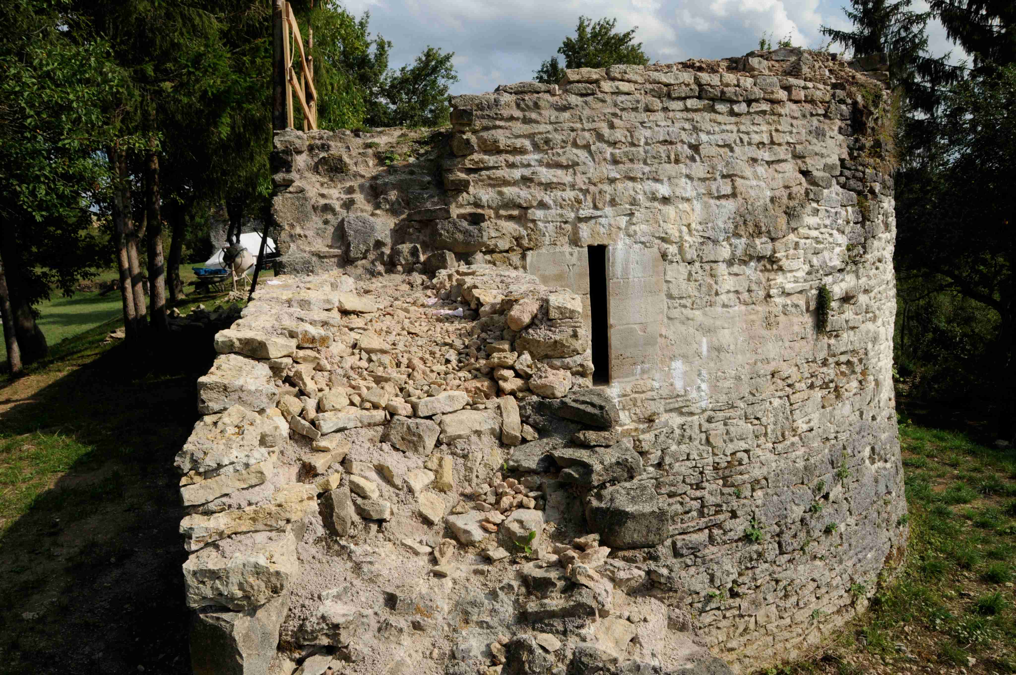 La tour d'artillerie et ses canonnières